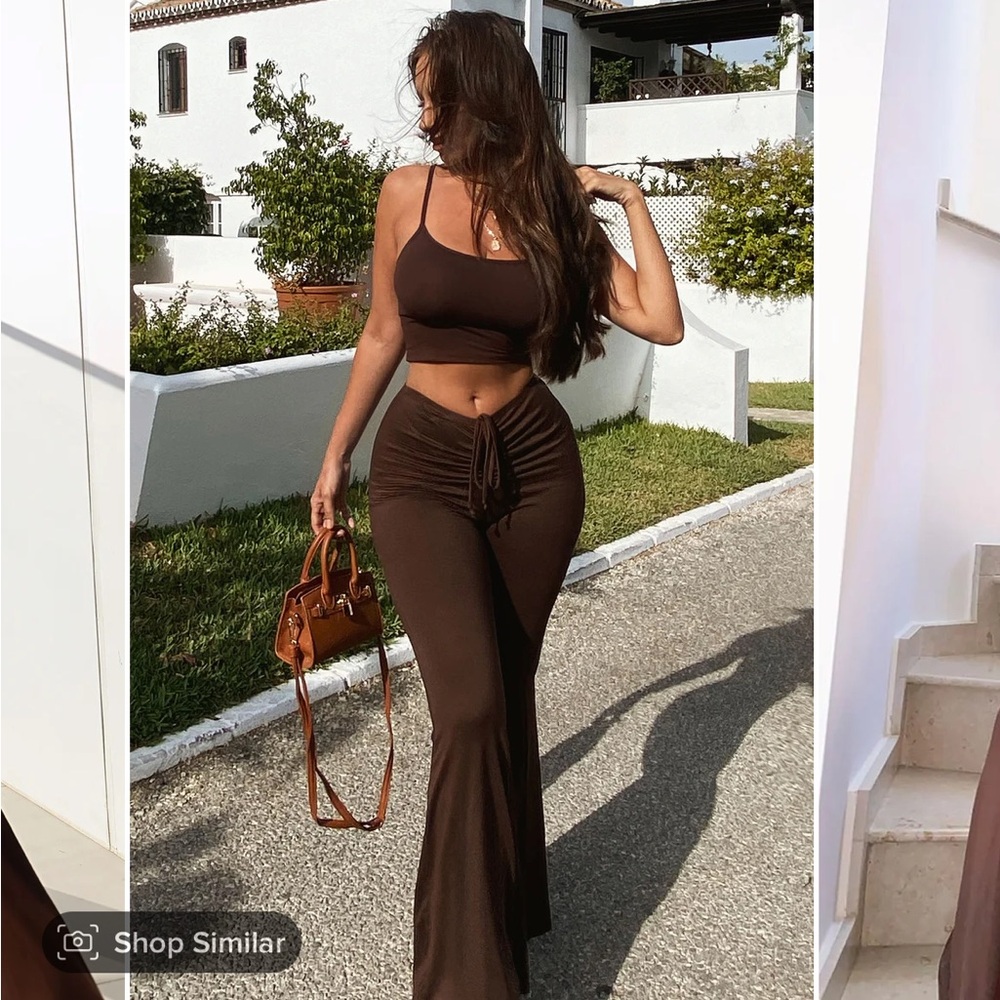 My First Choice Flare Pant - Chocolate Fashion Nova pants